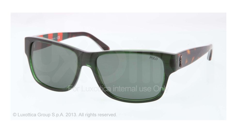 Polo PH4083 Single Vision Prescription Sunglasses PH4083-544271-57 - Lens Diameter 57 mm, Frame Color Trasparent Green
