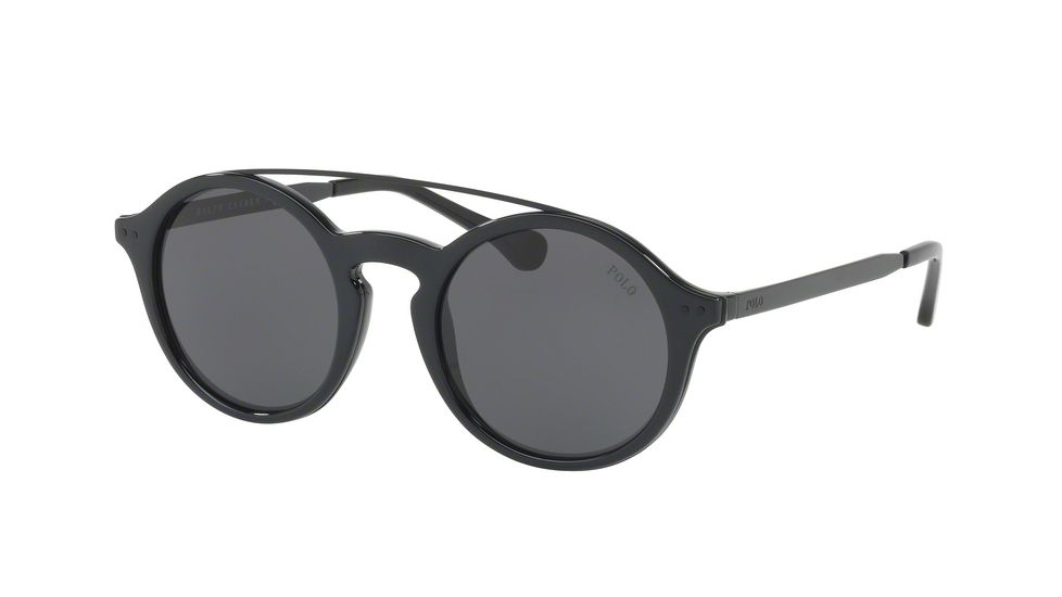 Polo PH4122 Single Vision Prescription Sunglasses PH4122-500187-49 - Lens Diameter 49 mm, Frame Color Shiny Black