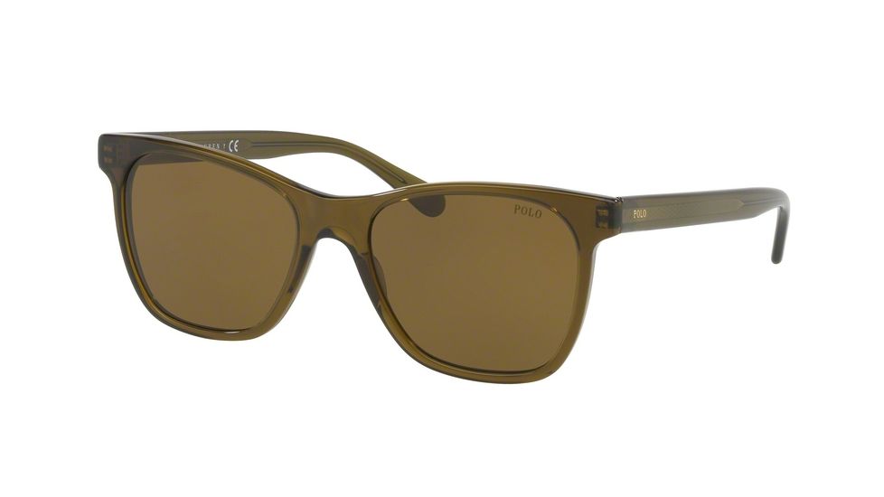 Polo PH4128 Progressive Prescription Sunglasses PH4128-556173-54 - Lens Diameter 54 mm, Frame Color Transparent Olive
