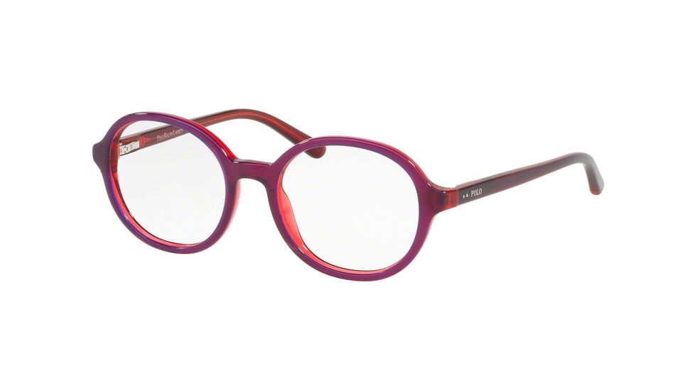 Polo PP8531 Bifocal Prescription Eyeglasses 5677-47 - Top Violet On Red Frame
