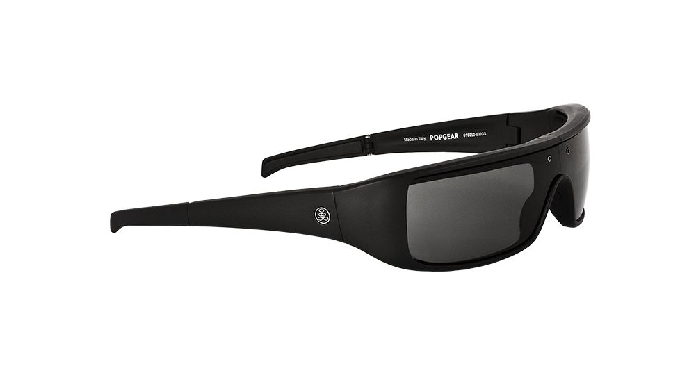Popticals PopGear Sunglasses, Black Matte Frame, Gray Lens, 010050-BMGS