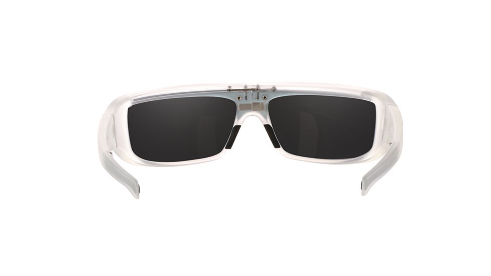 Popticals PopGear Sunglasses, Crystal Matte Frame, Gray/Orange Mirror Lens, 010050-XYOO