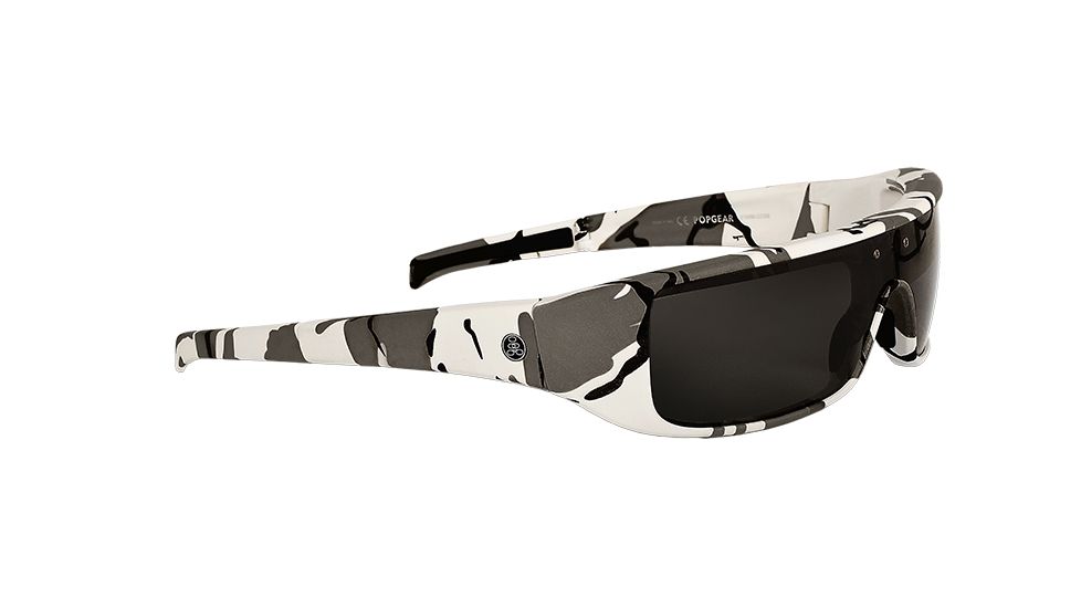 Popticals PopGear Sunglasses, White Camouflage Matte Frame, Gray Lens, 010050-CCGS