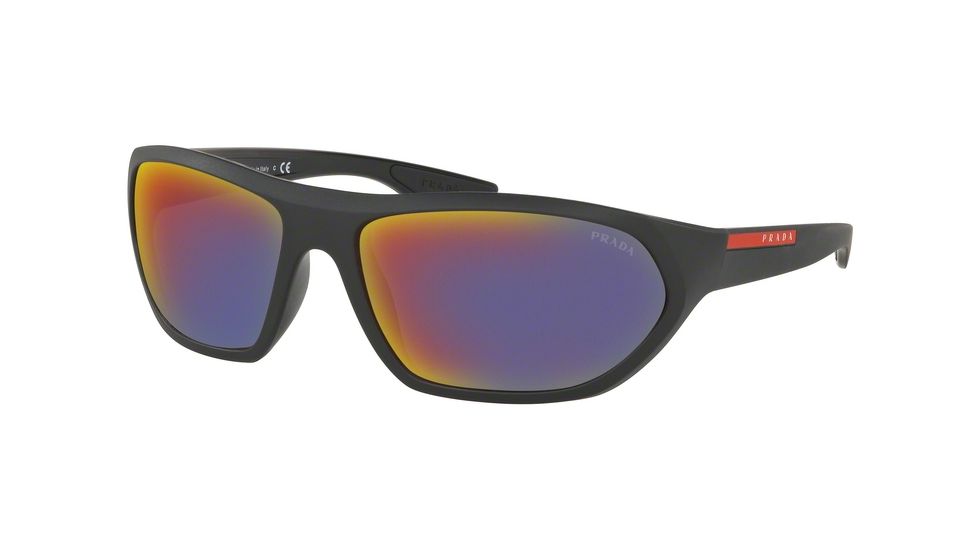 Prada ACTIVE PS18US Sunglasses 1BO9Q1-66 - , Dark Grey Mirror Blue/red Lenses