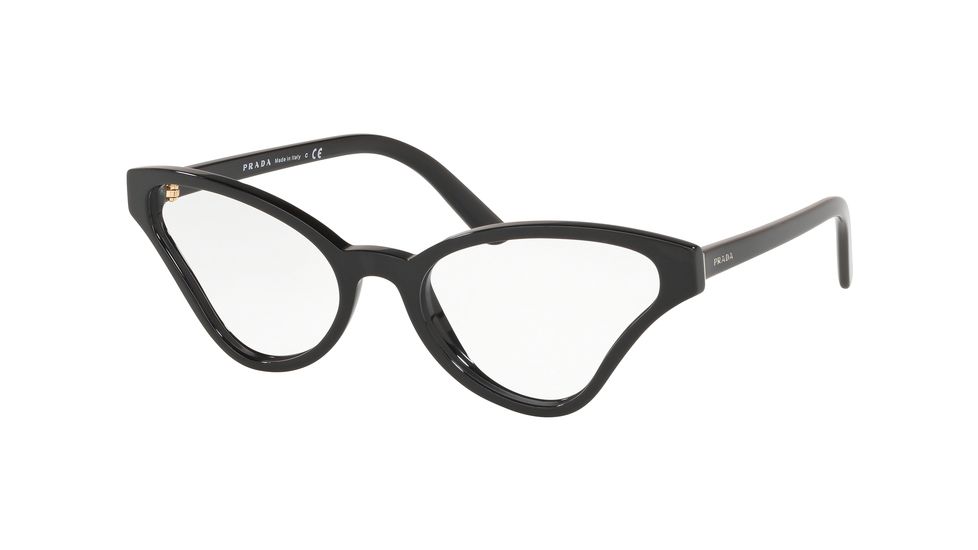 Prada CATWALK PR06XV Progressive Prescription Eyeglasses, 54mm, Black, PR06XV-1AB1O1-54-PRO