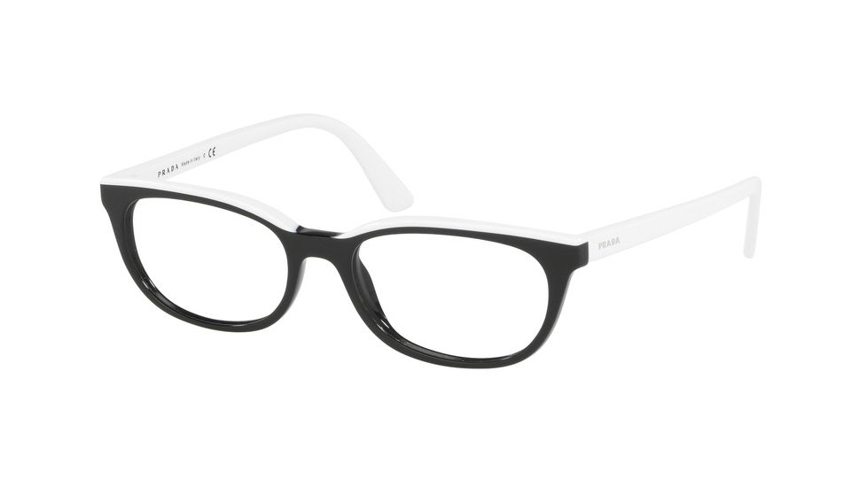 Prada CATWALK PR13VV Eyeglass Frames YC41O1-51 - Black/White