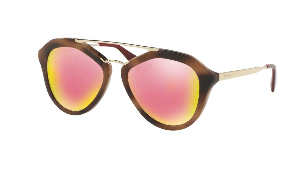 Prada CINEMA PR12QSA Bifocal Prescription Sunglasses PR12QSA-USG5L2-54 - Lens Diameter 54 mm, Frame Color Striped Brown