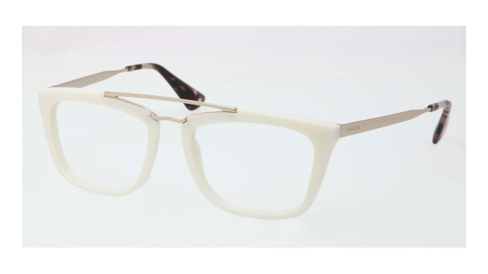 Prada CINEMA PR18QV Progressive Prescription Eyeglasses 7S31O1-51 - Ivory Frame
