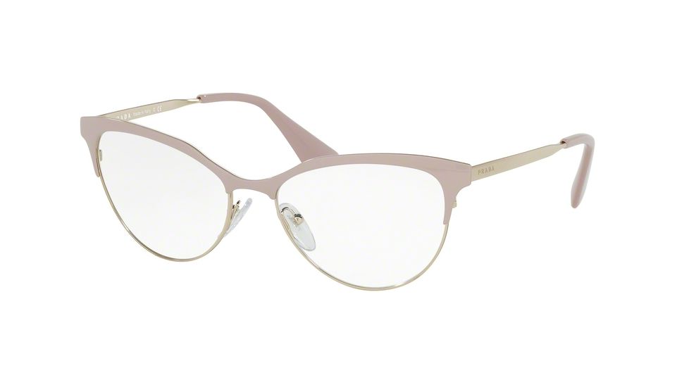 Prada CINEMA PR55SV Eyeglass Frames UF51O1-54 - Pink/Pale Gold Frame
