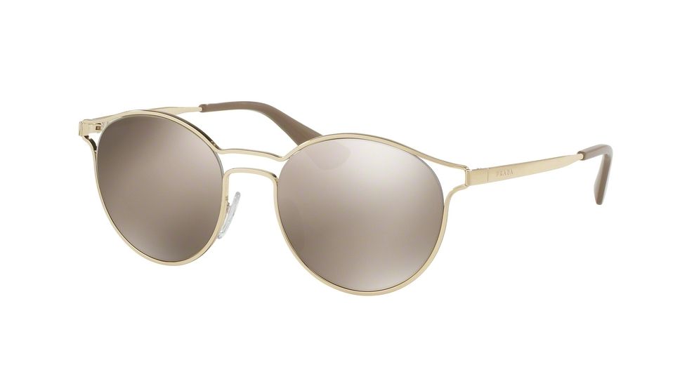 Prada CINEMA PR62SS Progressive Prescription Sunglasses PR62SS-ZVN1C0-53 - Lens Diameter 53 mm, Frame Color Pale Gold