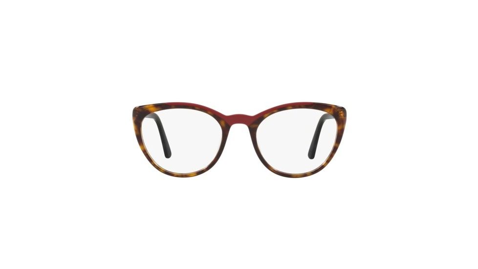 Prada CONCEPTUAL PR07VVF Bifocal Prescription Eyeglasses, 53mm, Havana/Red, PR07VVF-3201O1-53-BI
