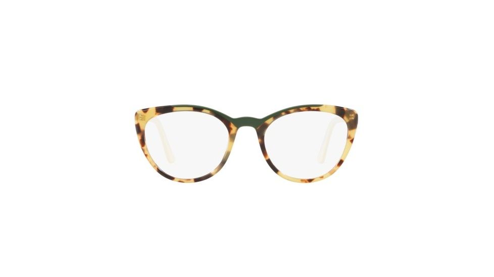 Prada CONCEPTUAL PR07VVF Bifocal Prescription Eyeglasses, 53mm, Medium Havana/Green, PR07VVF-3211O1-53-BI