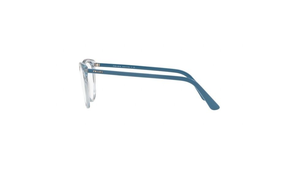 Prada CONCEPTUAL PR07VVF Bifocal Prescription Eyeglasses 3251O1-53 - Transp Azure/Transp Green