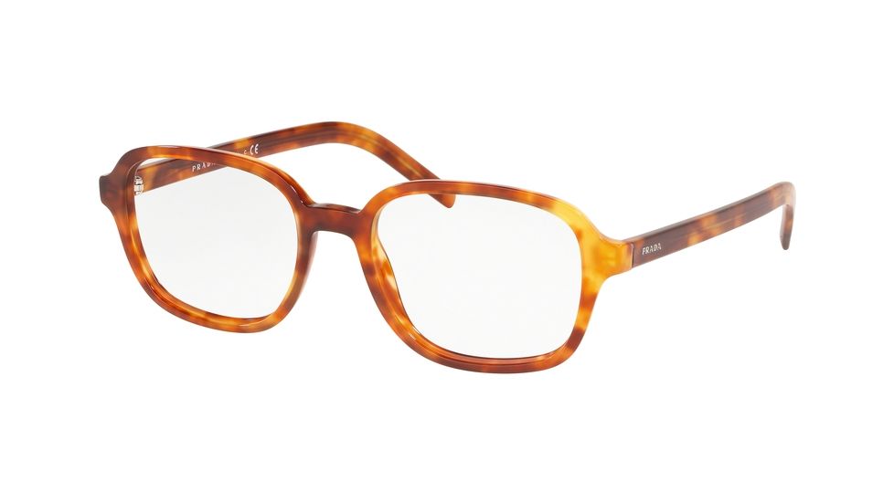 Prada CONCEPTUAL PR08XV Prescription Eyeglasses, 52mm, Light Havana, PR08XV-4BW1O1-52-SV
