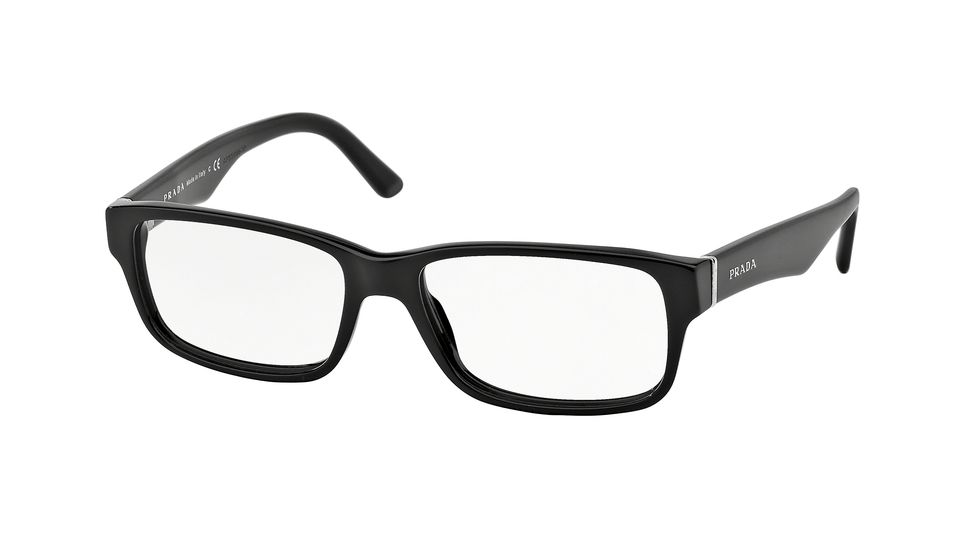 Prada Eyeglass Frames PR16MV 1AB1O1-57 - Gloss Black