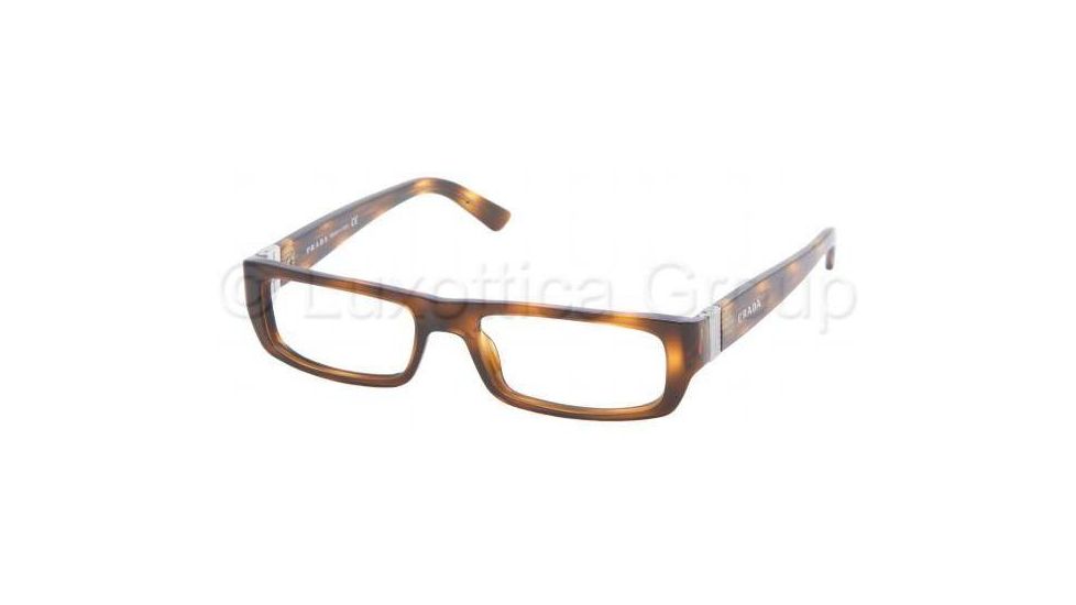 Prada Eyeglasses PR13LV with No-Line Progressive Rx Prescription Lenses 7WX1O1-5016 - Walnut 