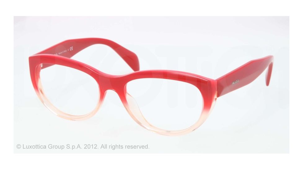 Prada JOURNAL PR01QV Eyeglass Frames PDO1O1-52 - Red Gradient Pink Frame