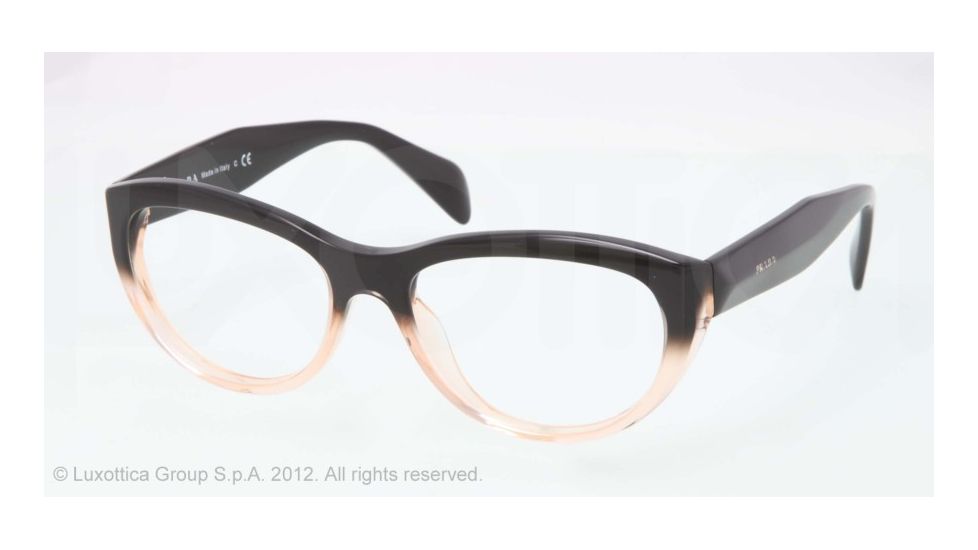 Prada JOURNAL PR01QV Eyeglass Frames QFJ1O1-52 - Black Gradient Pink Frame