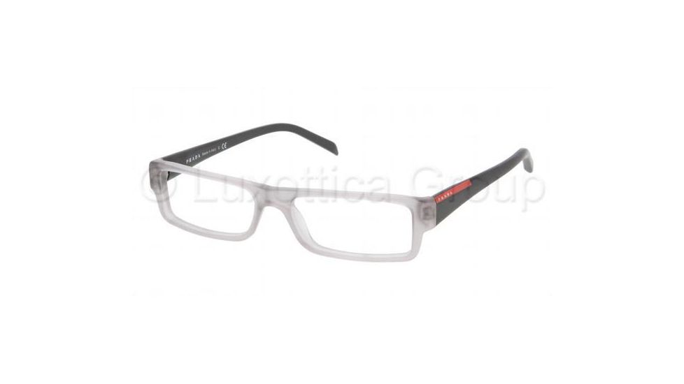 Prada Linea Rosa Eyeglasses PS01AV with No-Line Progressive Rx Prescription Lenses IAV1O1-5115 - Matte Opal Gray Frame, Demo Lens Lenses