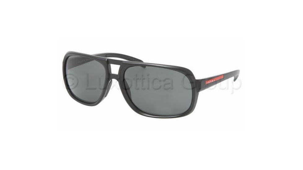 Prada Linea Rosa PS 06LS Sunglasses Styles - Gloss Black Frame / Gray Lenses, 1AB1A1-6317