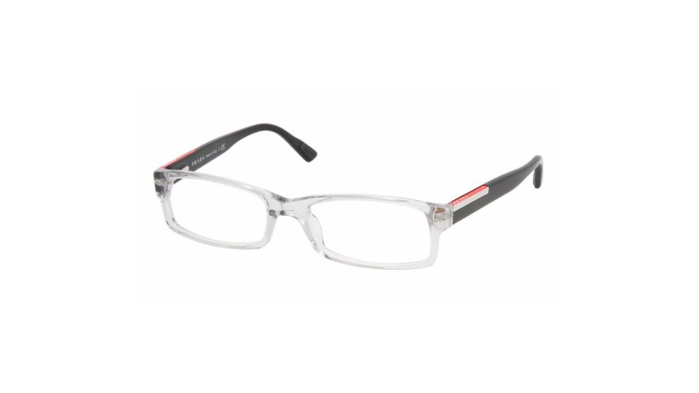 Prada Linea Rosa PS10AV Progressive Eyeglasses - Smoke Crystal Frame / 52 mm Prescription Lenses, AAA1O1-5217