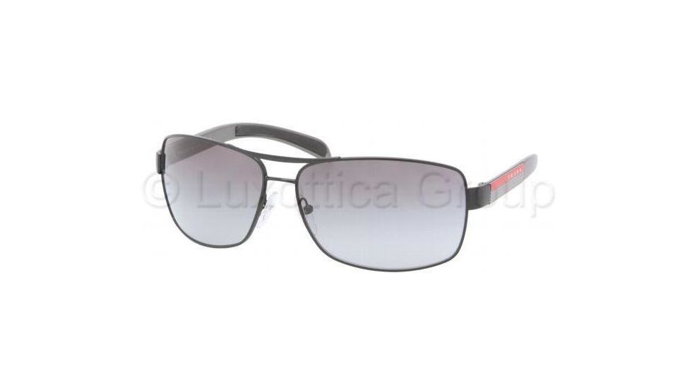 Prada PS54IS Bifocal Prescription Sunglasses PS54IS-1BO3M1-6514 - Lens Diameter 65 mm, Frame Color Demi Shiny Black