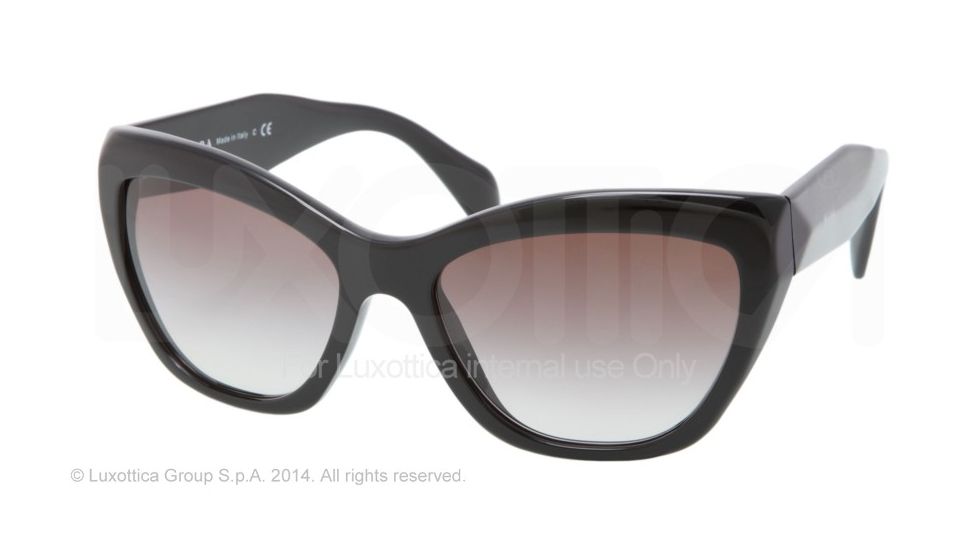 Prada POEME PR02QS Sunglasses 1AB0A7-56 - Black Frame, Gray Gradient Lenses