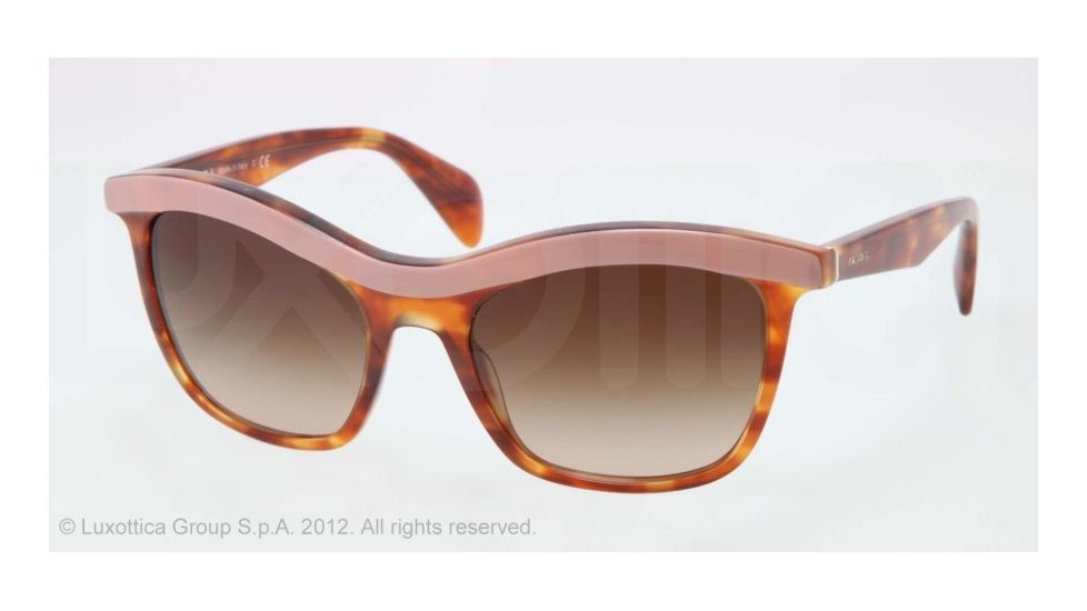 Prada PORTRAIT PR19PS Sunglasses LAV0A6-55 - Top Pink/Light Havana