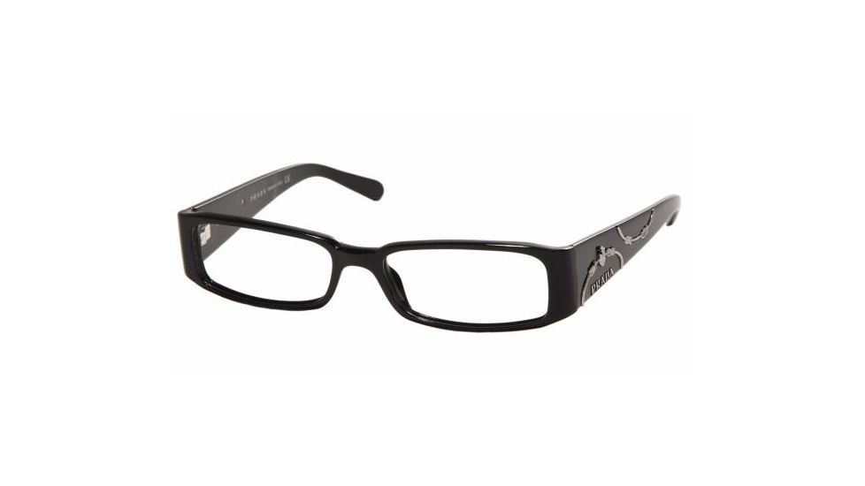 Prada PR07IV Progressive Eyeglasses - Gloss Black Frame / 51 mm Prescription Lenses, 1AB1O1-5116