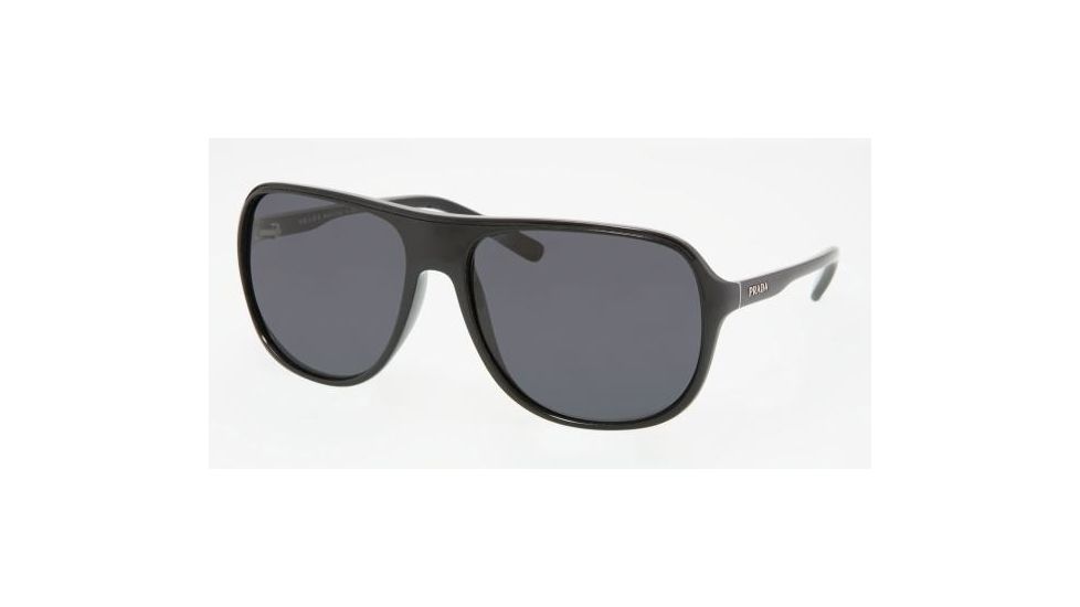 Prada PR 15MS Sunglasses Styles - Gloss Black Polar Gray Frame, 1AB5Z1-6116