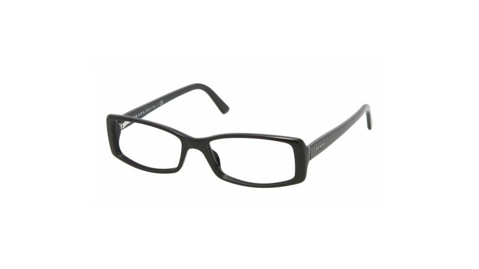 Prada PR 18MV Eyeglasses Styles - Gloss Black Frame w/Non-Rx 51 mm Diameter Lenses, 1AB1O1-5115
