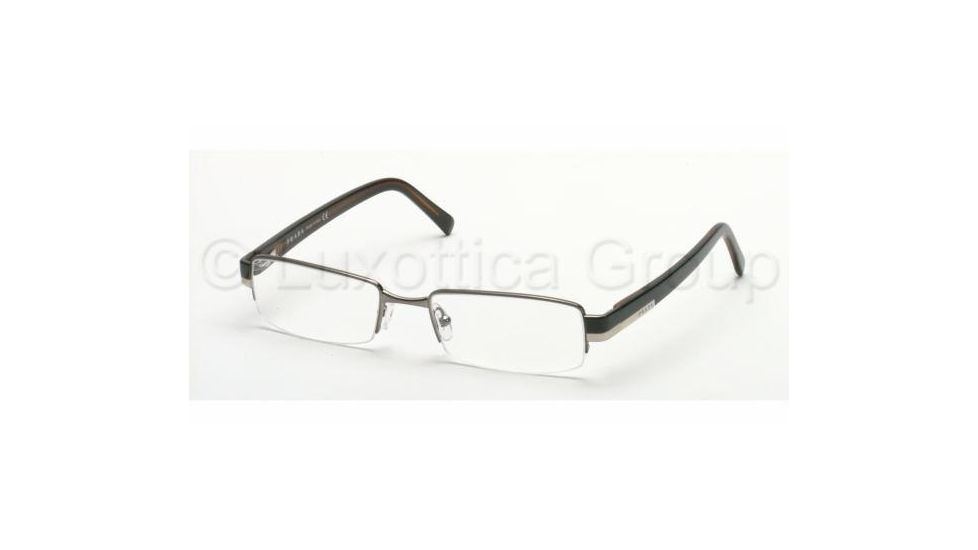 Prada PR64HV Bifocal Eyeglasses - Shiny Gun Metal Demo Lens Frame / 49 mm Prescription Lenses, 5AV1O1-4918