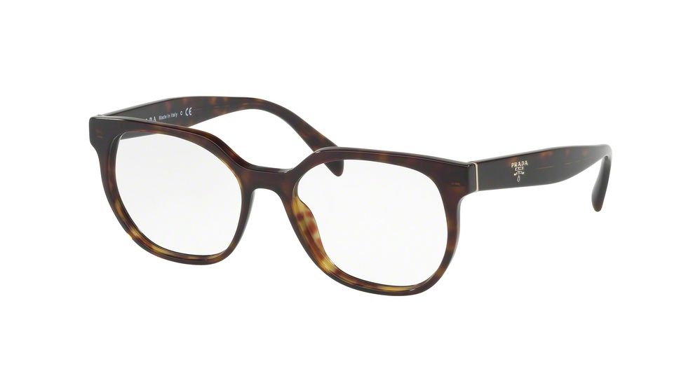 Prada PR02UVF Eyeglass Frames 2AU1O1-52 - Havana Frame