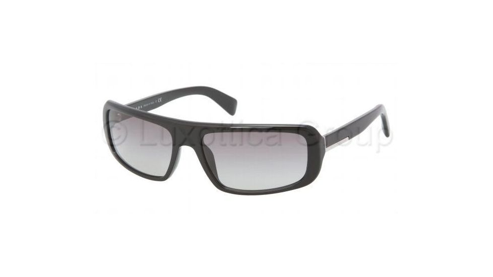 Prada PR03OSA Sunglasses 1AB3M1-5917 - Gloss Black Frame, Gray Gradient Lenses