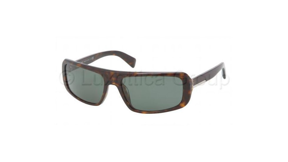 Prada PR03OSA Sunglasses 2AU301-5917 - Havana Frame, Green Lenses