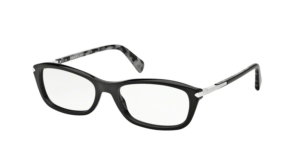 Prada PR04PVA Eyeglass Frames 1AB1O1-54 - Gloss Black Frame