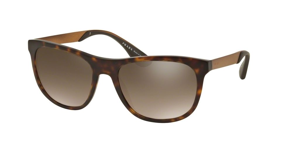 Prada PR04SSF Bifocal Prescription Sunglasses PR04SSF-HAQ4O2-57 - Lens Diameter 57 mm, Frame Color Matte Havana