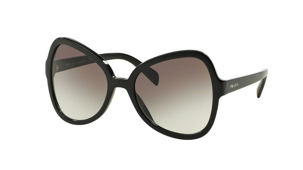 Prada PR05SSF Sunglasses 1AB0A7-56 - Black Frame, Grey Gradient Lenses