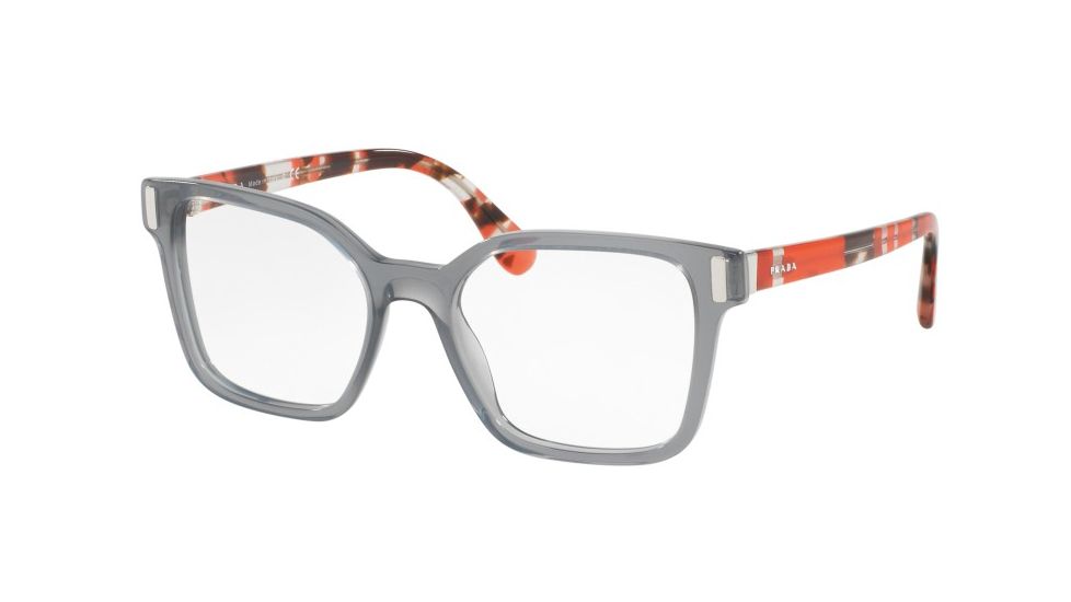 Prada PR05TV Bifocal Prescription Eyeglasses TKY1O1-50 - Transparent Grey Frame