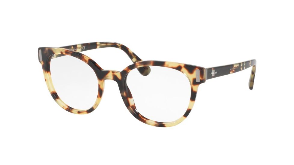 Prada PR06TV Eyeglass Frames 7S01O1-52 - Medium Havana Frame