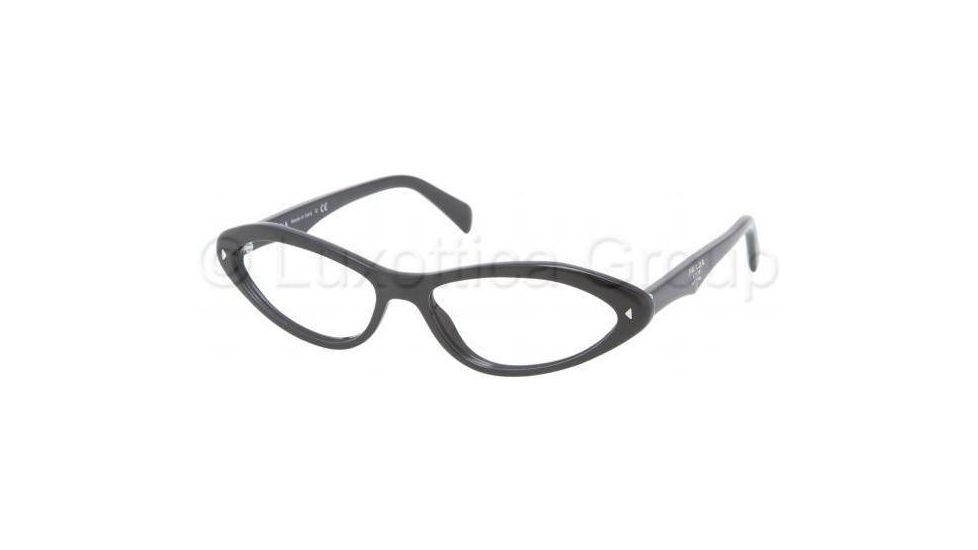 Prada PR08OV Single Vision Prescription Eyeglasses 1AB1O1-5516 - Gloss Black 