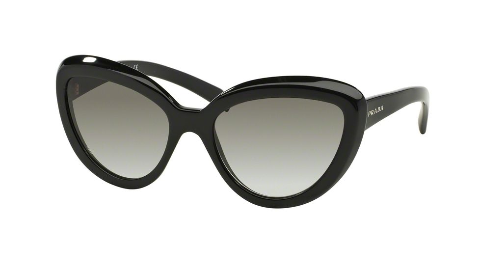 Prada PR08RS Single Vision Prescription Sunglasses PR08RS-1AB0A7-57 - Lens Diameter 57 mm, Frame Color Black
