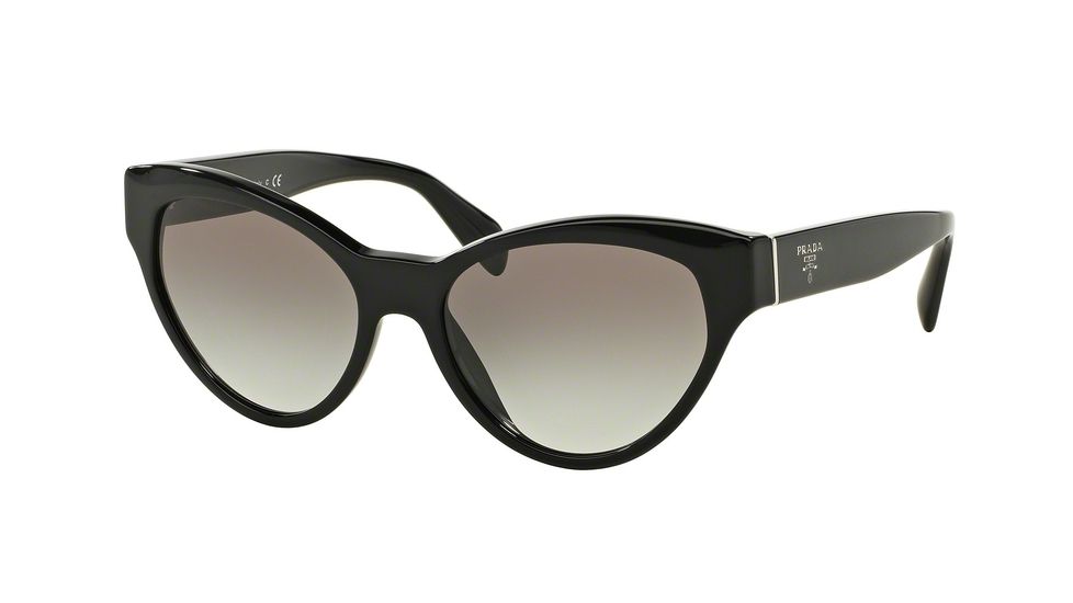Prada PR08SS Sunglasses 1AB0A7-55 - Black Frame, Grey Gradient Lenses