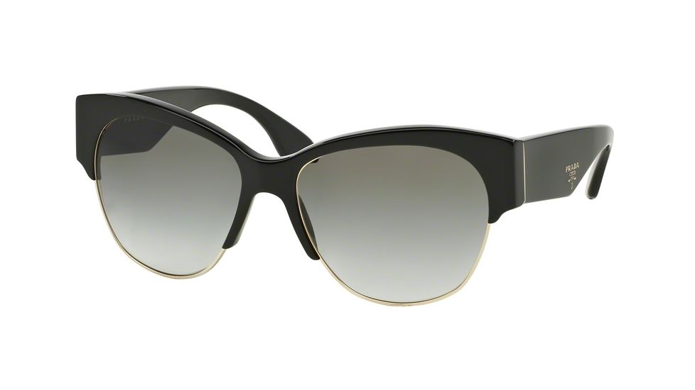 Prada PR11RS Progressive Prescription Sunglasses PR11RS-1AB0A7-56 - Lens Diameter 56 mm, Frame Color Black