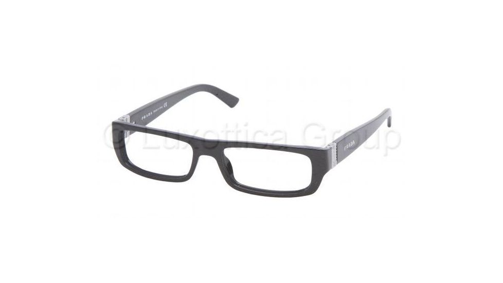 Prada PR13LV Progressive Eyeglasses - M:silver P:black Frame w/ 52 mm Diameter Lenses, 7BN1O1-5216