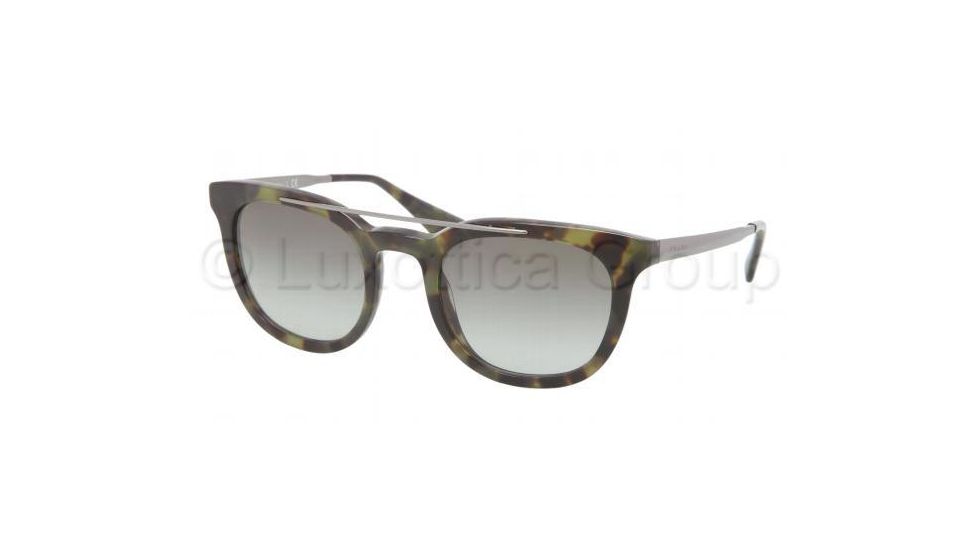 Prada PR13PS Single Vision Prescription Sunglasses PR13PS-LAB0A7-5122 - Lens Diameter 51 mm, Frame Color Green Havana