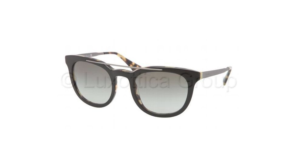 Prada PR13PS Single Vision Prescription Sunglasses PR13PS-NAI0A7-5122 - Lens Diameter 51 mm, Frame Color Top Black/Medium Havana