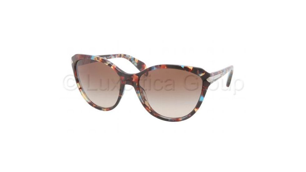 Prada PR15PS Sunglasses NAG0A4-5918 - Havana Spotted Blue Frame, Brown Gradient Lenses