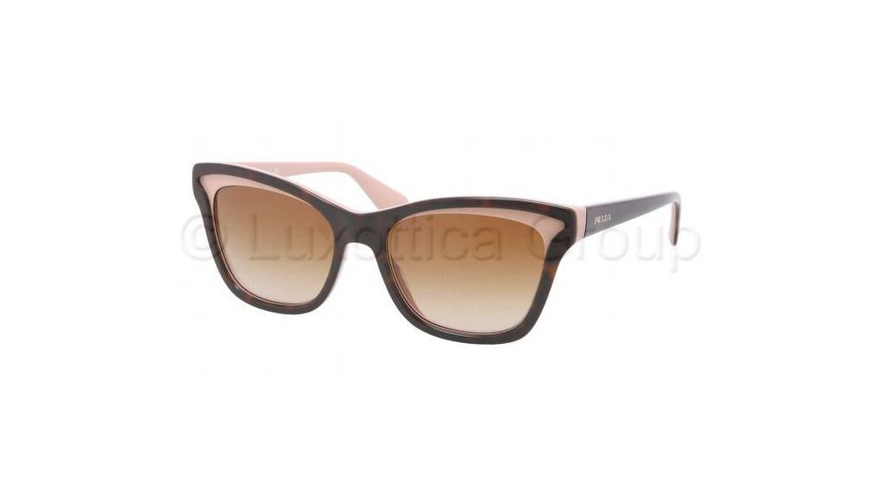 Prada PR16PS Sunglasses MAL1Z1-5418 - Havana / Pink Frame, Brown Gradient Lenses