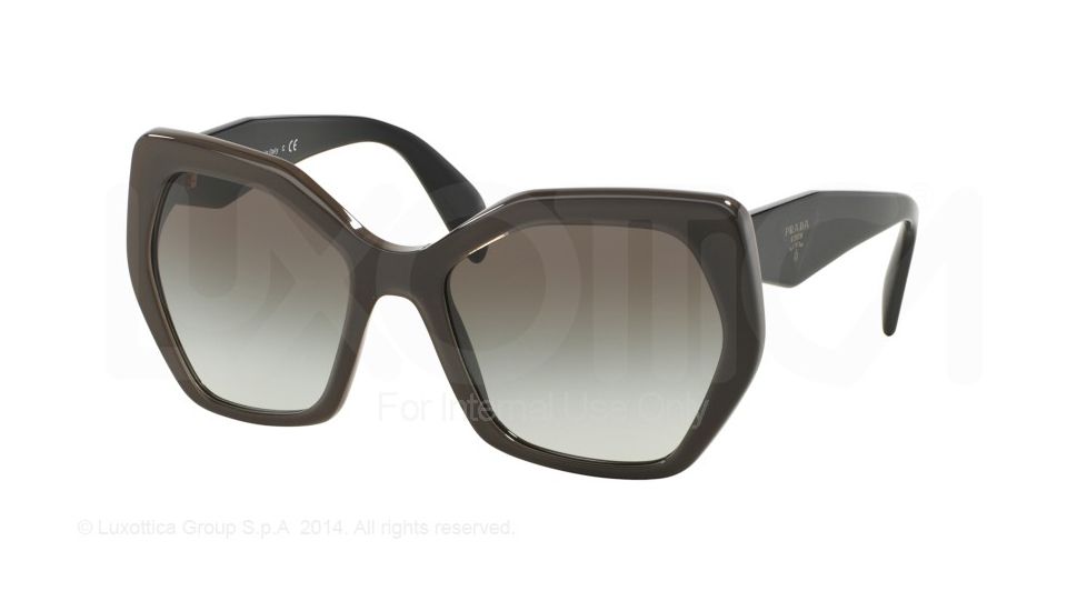 Prada PR16RS Sunglasses UAM0A7-56 - Opal Brown On Brown Frame, Grey Gradient Lenses